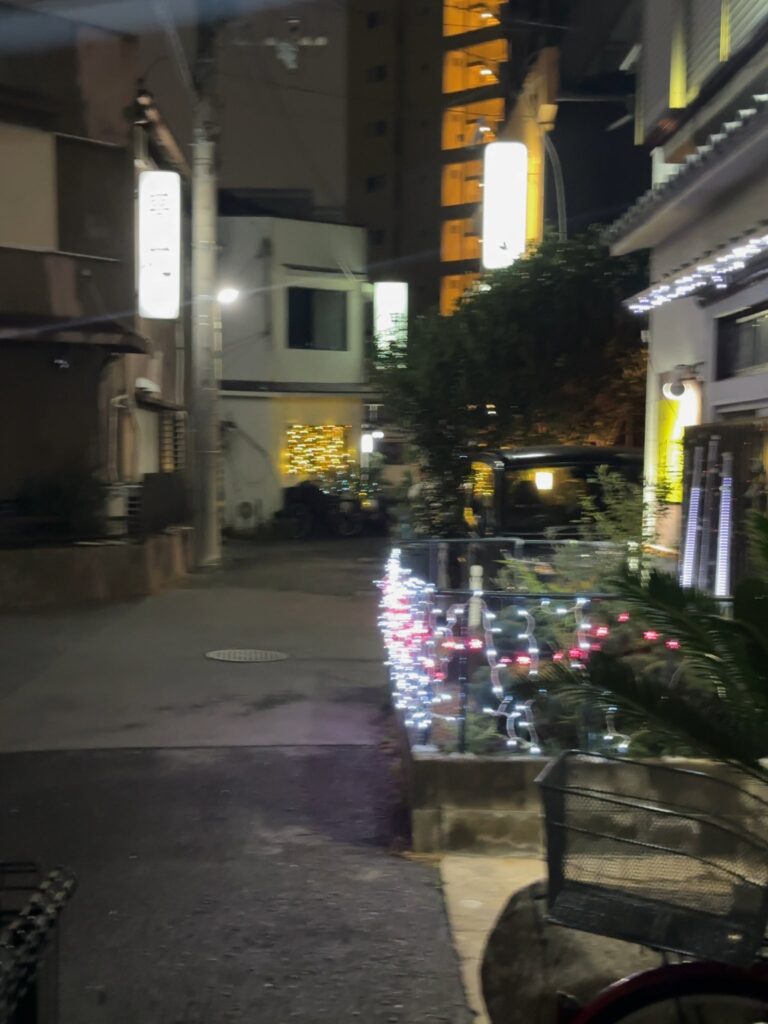 2022年1月6日19時頃の滝井新地の風景