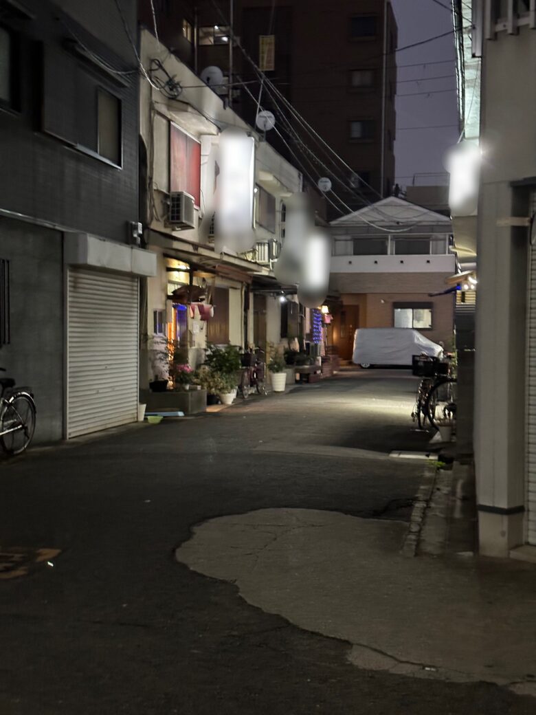 2022年1月24日滝井新地夜の風景