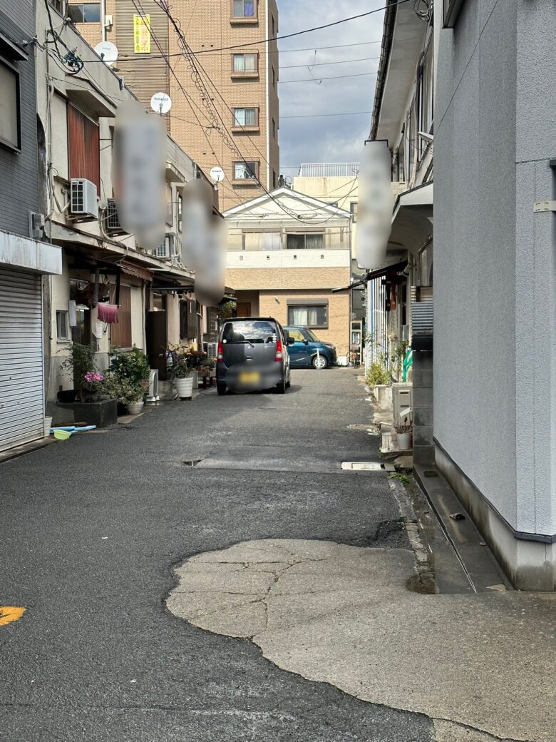 2023年2月20日13時頃の滝井新地の風景