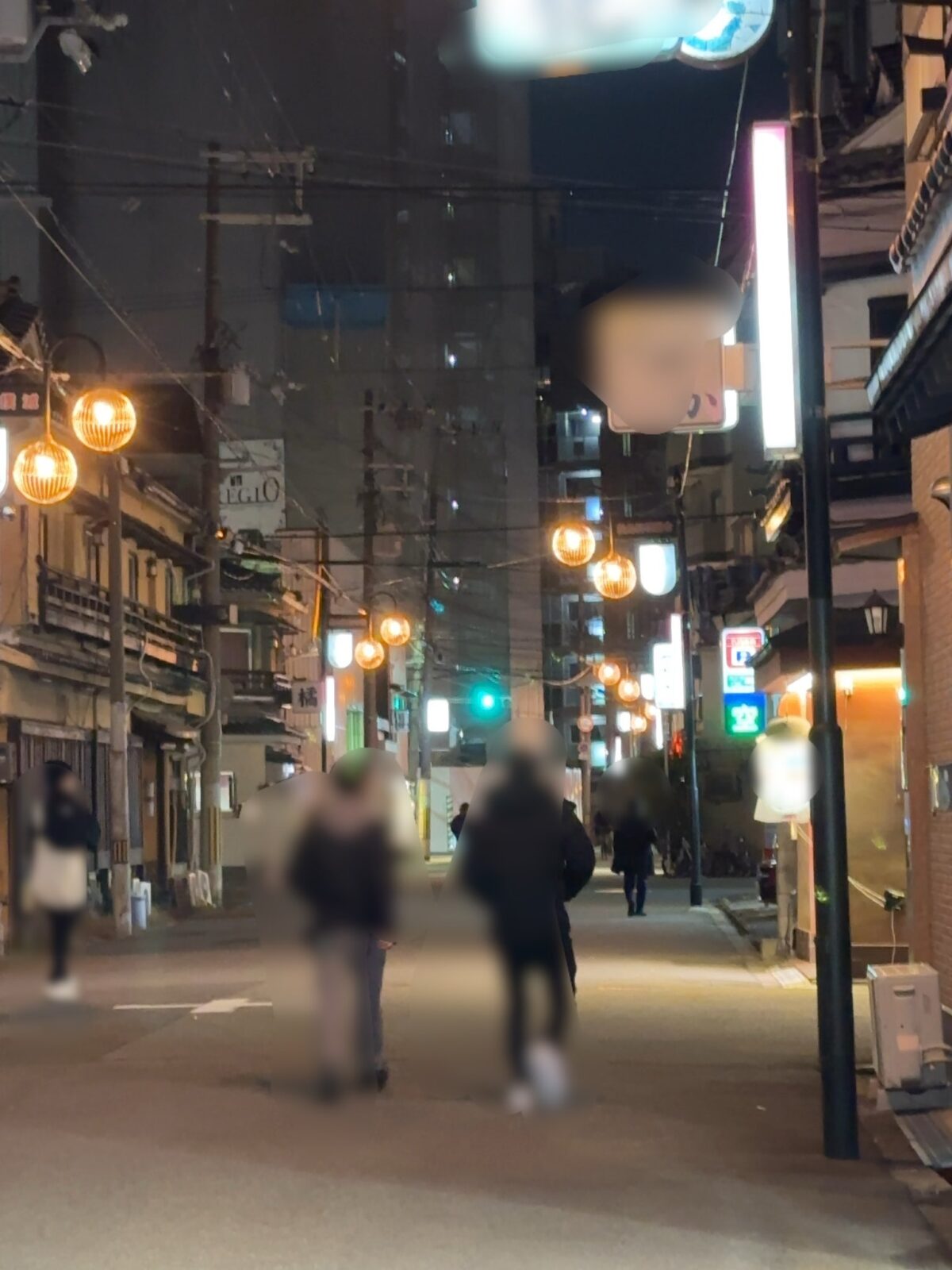 2023年12月27日水曜日19時頃の松島新地の風景