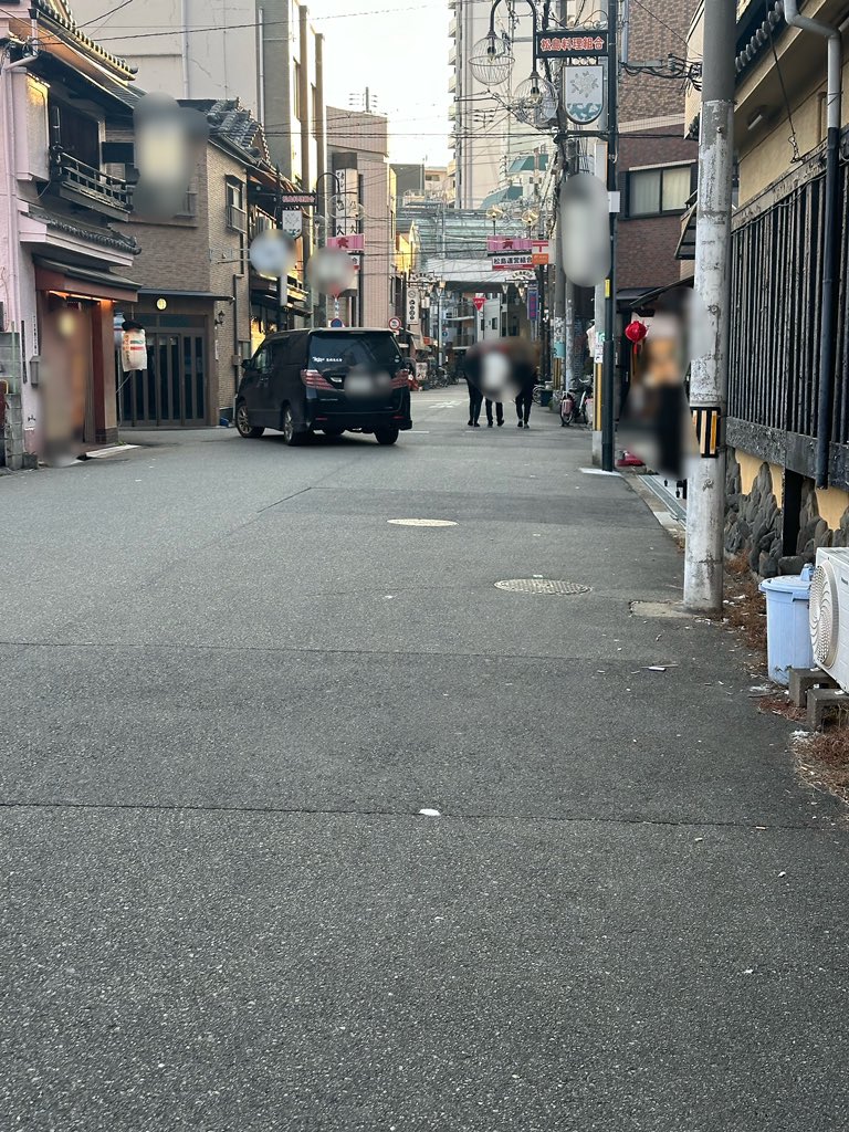 2024年1月29日月曜日17時頃の松島新地の風景