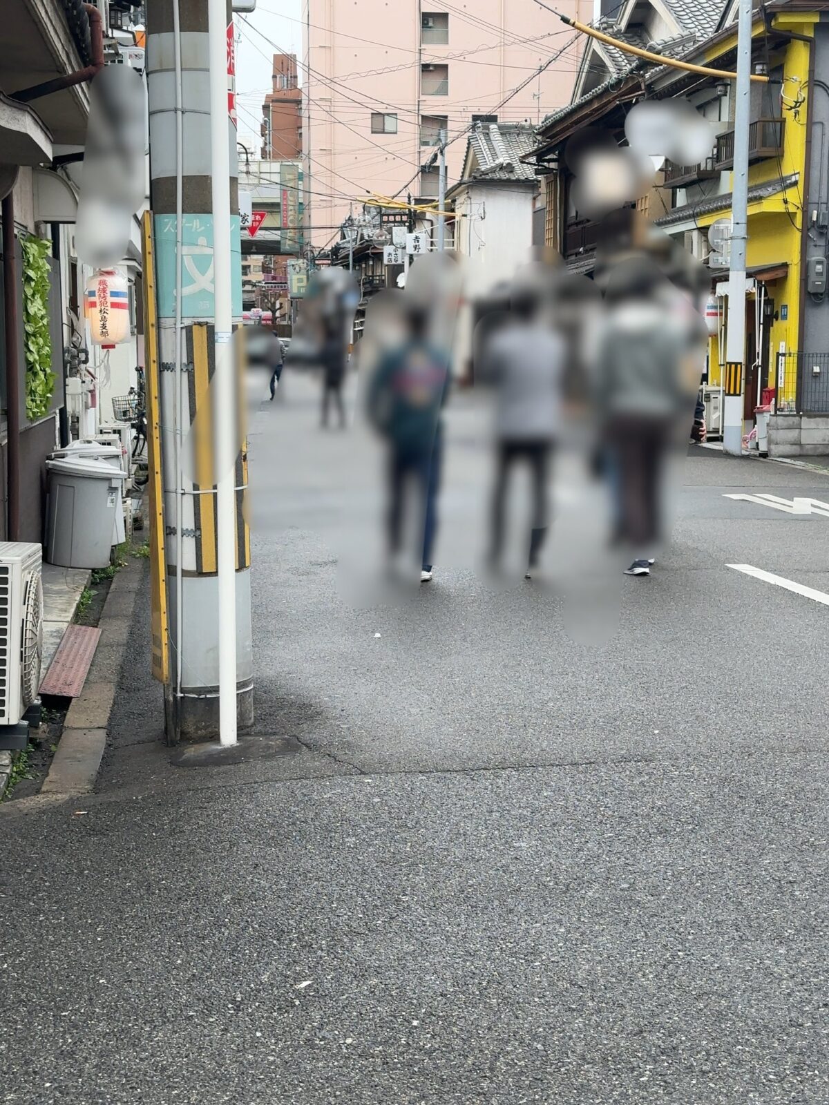 2024年2月21日12時頃の松島新地メイン通りの風景