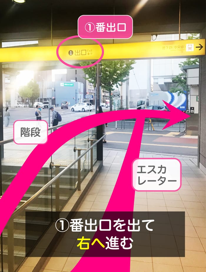松島新地への行き方、阪神なんば線九条駅1番を出て右に曲がります。