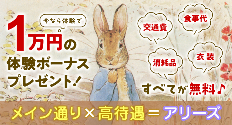 松島新地のマツキヨ通りにある料亭アリーズPlusの求人募集